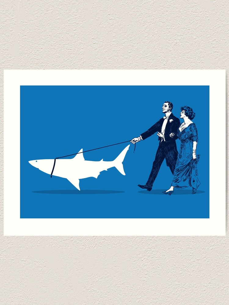 Alternate view of Walking the Shark Art Print