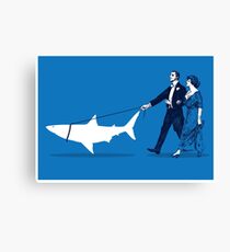 Walking the Shark Canvas Print