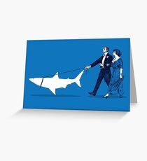 Walking the Shark Greeting Card