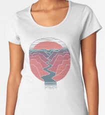 Canyon-Fluss Premium Rundhals-Shirt