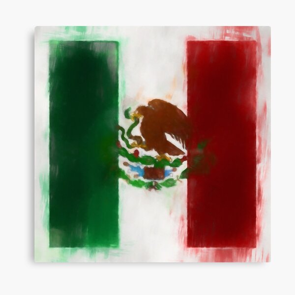 Mexico Flag Reworked No. 2, Series 1 Canvas Print