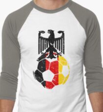 Germany Fussball-Bund Football Soccer Sports Flag Design Men's Baseball ¾ T-Shirt