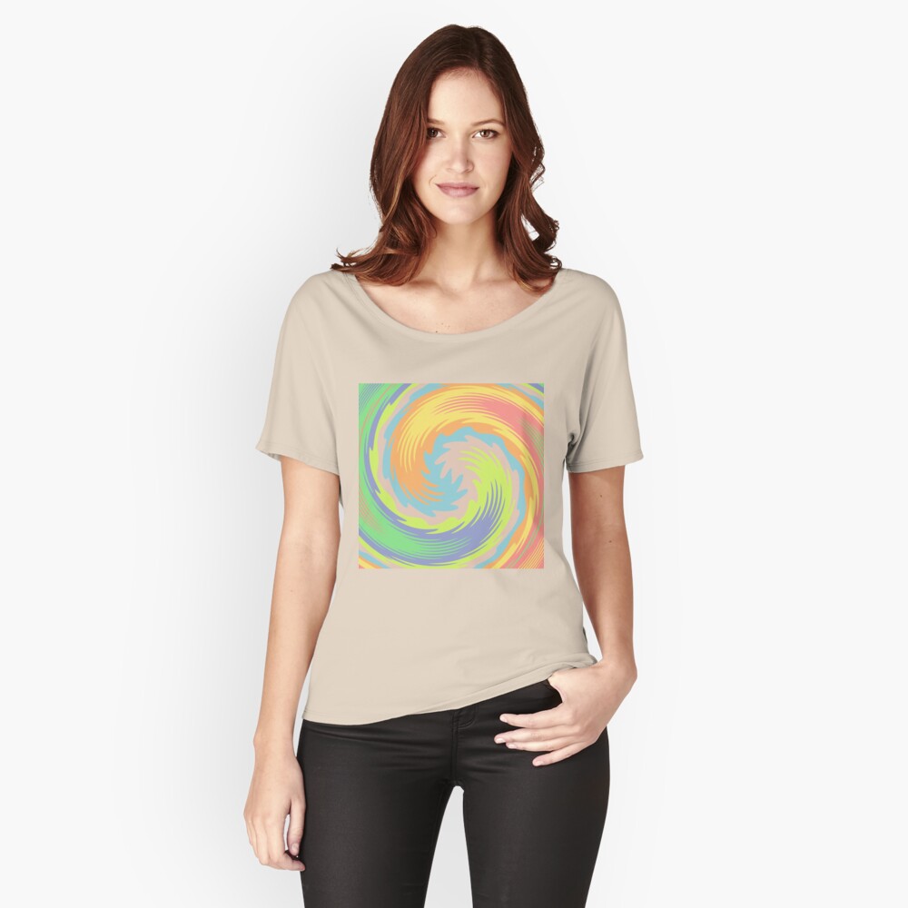 Abstract Twirl Wave Relaxed Fit T-Shirt