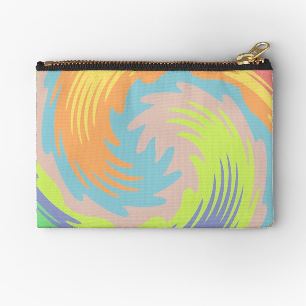 Abstract Twirl Wave Zipper Pouch
