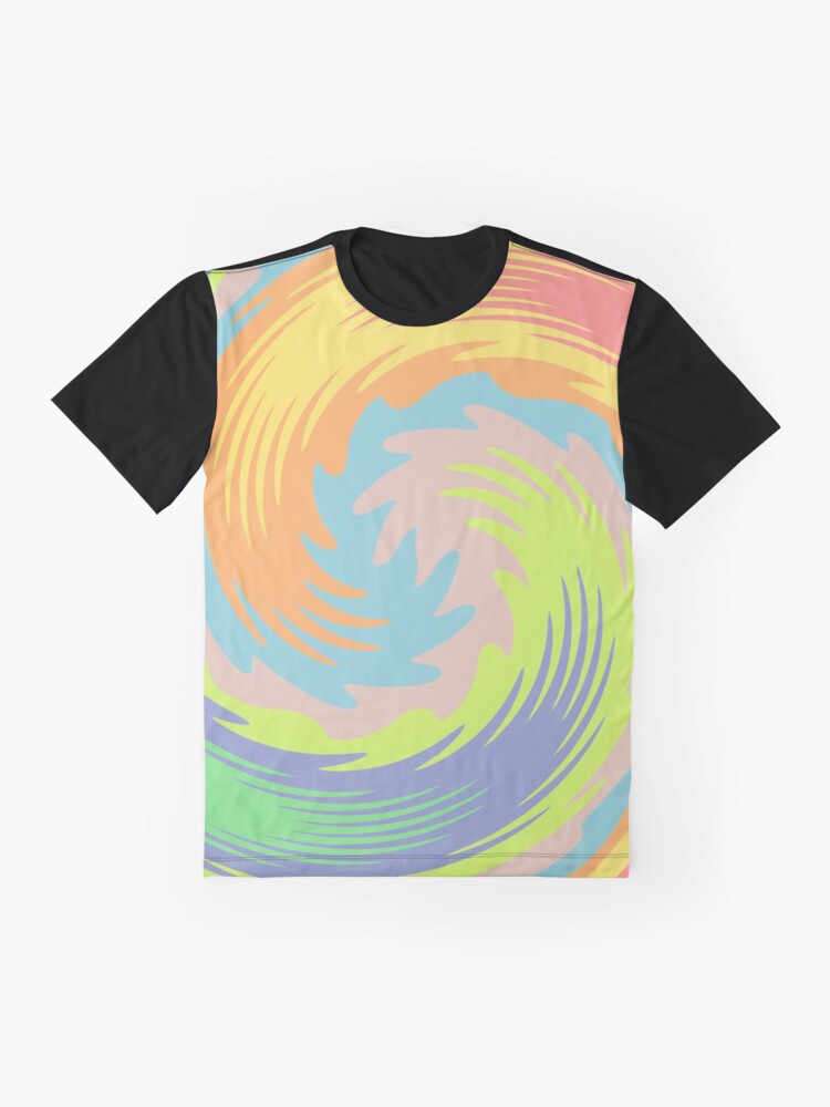 Alternate view of Abstract Twirl Wave Graphic T-Shirt