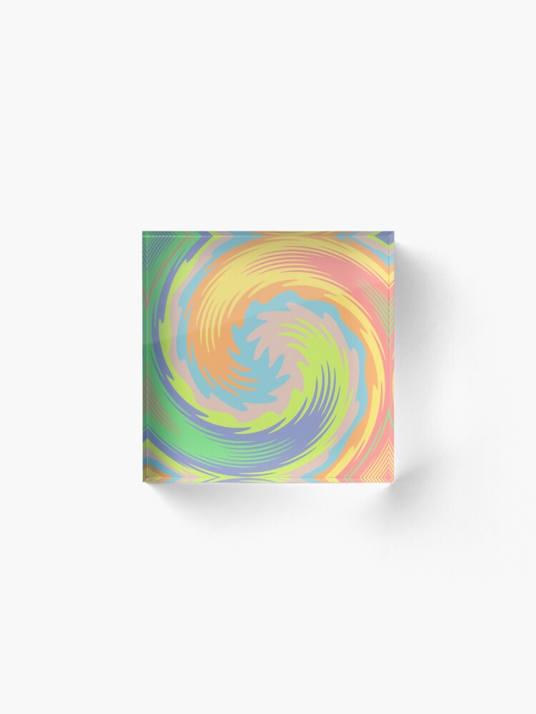 Alternate view of Abstract Twirl Wave Acrylic Block