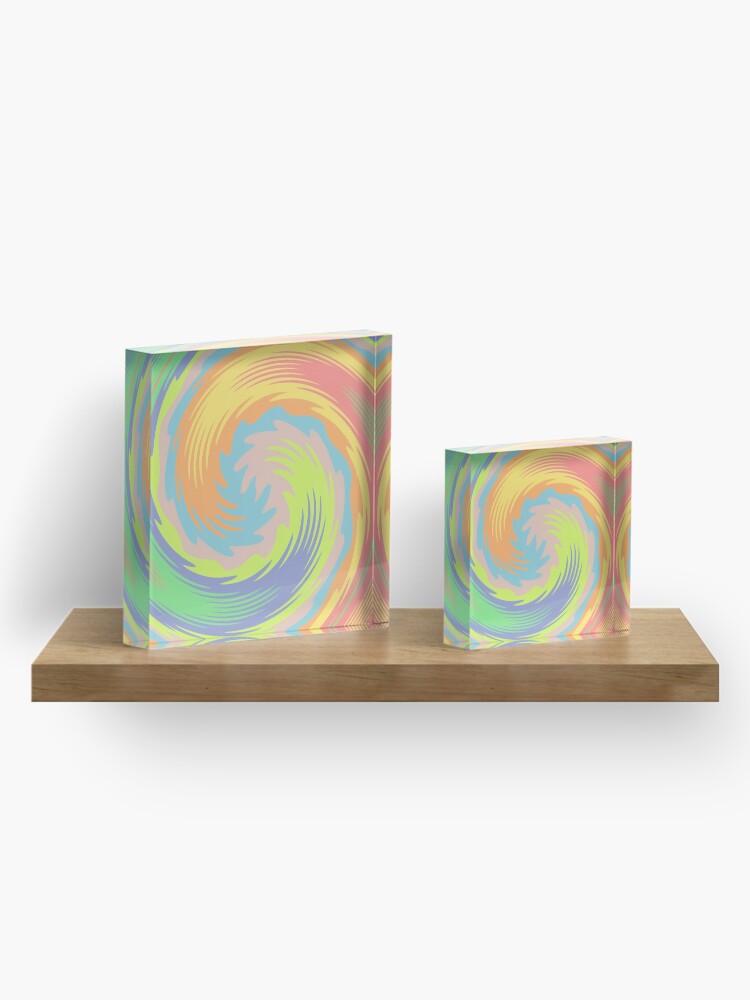 Alternate view of Abstract Twirl Wave Acrylic Block