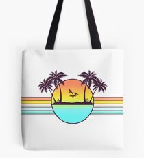 80er Jahre Sonnenuntergang Tote Bag