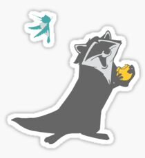 Bird and Raccoon Sticker