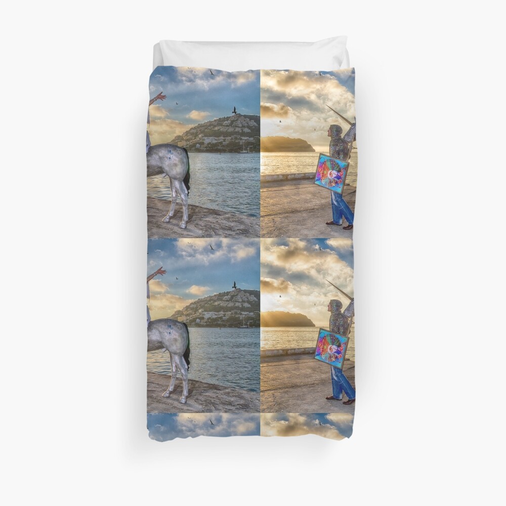 The triumphant return of Lady Art Duvet Cover