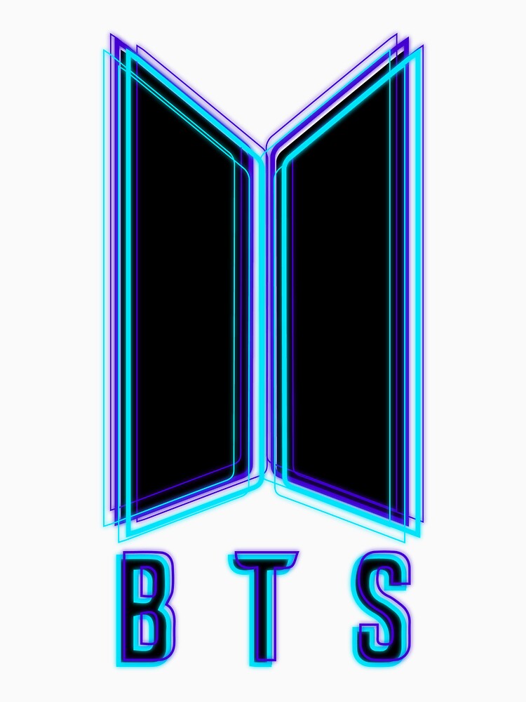 "BTS - Neon Logo " T-shirt by marnie2598 | Redbubble