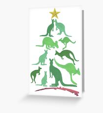 Kangaroo Christmas Greeting Card