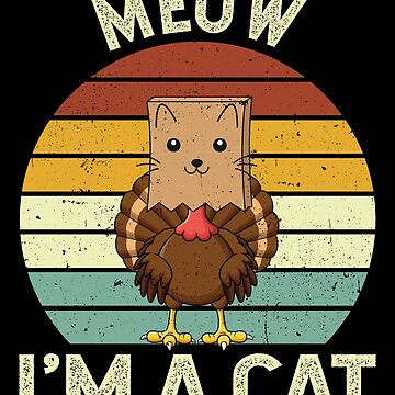  Funny Turkey Meow I'm A Cat For Thanksgiving Funny Fake Cat  Pullover Hoodie : Clothing, Shoes & Jewelry