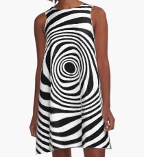 Black White Twist A-Line Dress