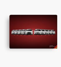 History - Mitsubishi Lancer Evolution - White Canvas Print