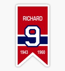 Maurice Richard - retired jersey #9 Sticker
