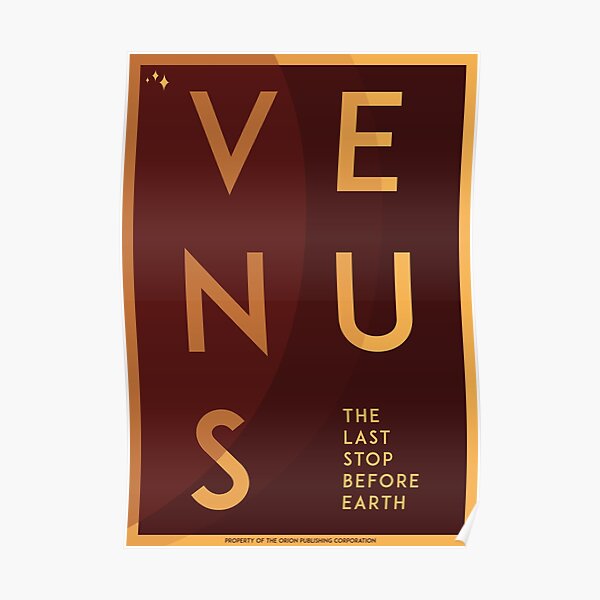 Art Deco Space Travel Poster - Venus Poster