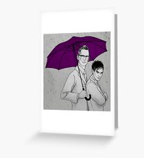 Purple umbrella Greeting Card