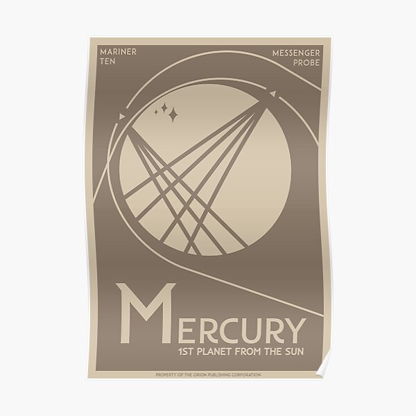 Art Deco Space Travel Poster - Mercury Poster