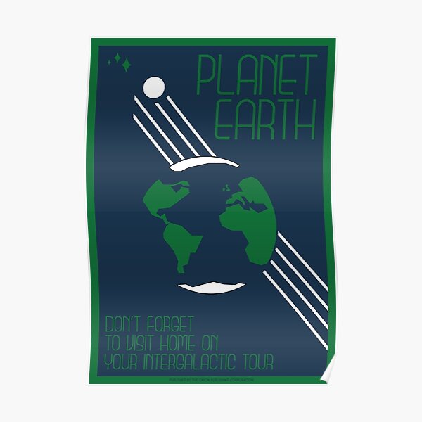 Art Deco Space Travel Poster - Earth Poster