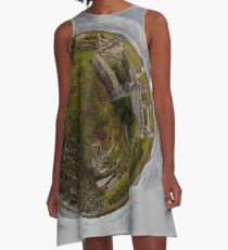 Ruins at Cashelnagor, County Donegal, Ireland A-Line Dress