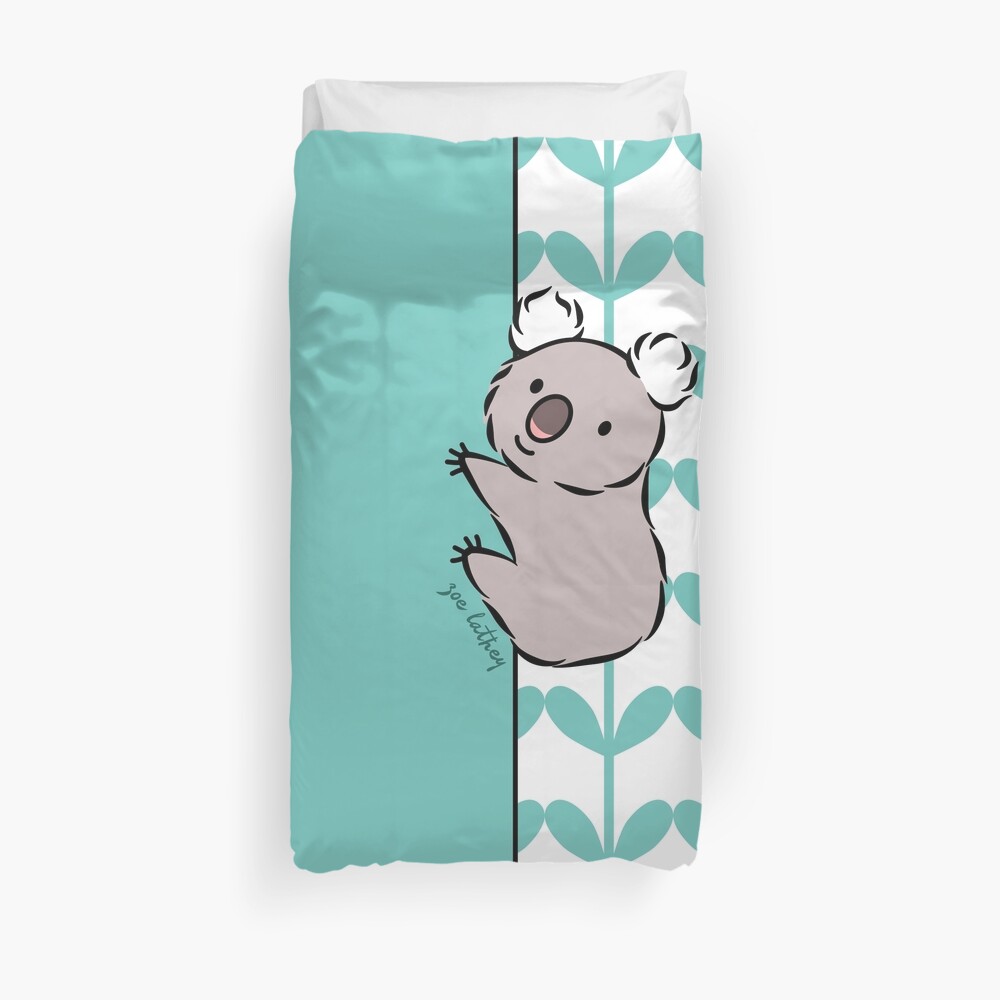 "Clinging Koala " Duvet Cover by zoel Redbubble