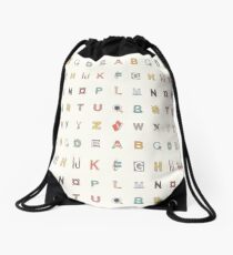alphabet Drawstring Bag