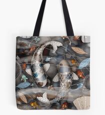 Koi Fish Pond Tote Bag