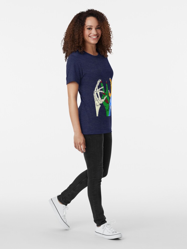 Alternate view of Monster mash party Tri-blend T-Shirt