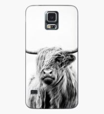 portrait of a highland cow Hülle & Klebefolie für Samsung Galaxy