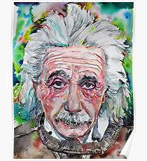 Póster ALBERT EINSTEIN - retrato de acuarela.13