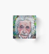 Bloque acrílico ALBERT EINSTEIN - retrato de acuarela.13