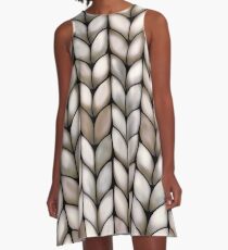 Chunky Latte Knit A-Line Dress
