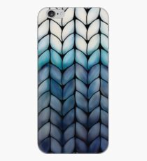 Chunky Ocean Blue Knit iPhone Case