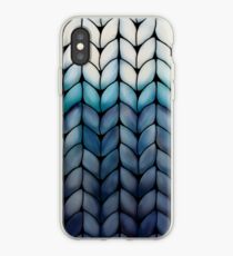 Chunky Ocean Blue Knit iPhone Case