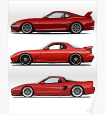 3x JDM legend Poster