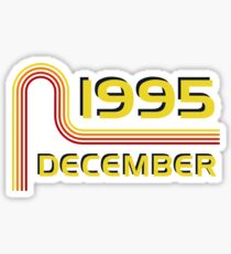 December Vintage Retro Birthday 1995 22nd T-Shirt Sweater Hoodie Iphone Samsung Phone Case Coffee Mug Tablet Case Gift Sticker