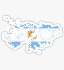 Argentine Flag Map of Islas Malvinas Sticker