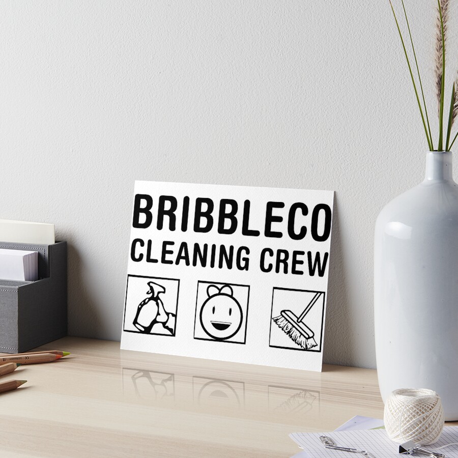 Roblox Cleaning Simulator Cleaning Crew Art Board Print By Jenr8d Designs - roblox art board prints redbubble