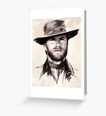 Clint Eastwood portrait Greeting Card