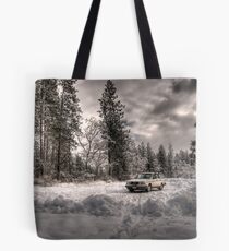 Volvo in the Snowstorm Tote Bag