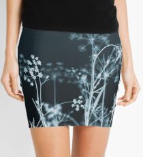 Still of the Night. Elegant Dark Floral Mini Skirt