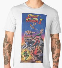 Street Fighter 2, Restored / Reprinted Vintage Retro Gaming Poster Men's Premium T-Shirt