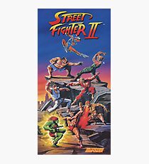 Street Fighter 2, Restored / Reprinted Vintage Retro Gaming Poster Photographic Print