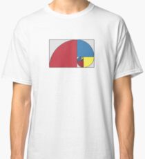 Golden Ratio Spiral - Sections Coloured Classic T-Shirt