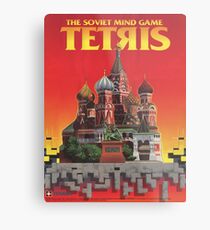 Tetris, Restoration of Original Game Poster, from Nintendo Power Metal Print