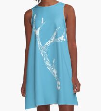 Spuren und Zeichen A-Linien Kleid
