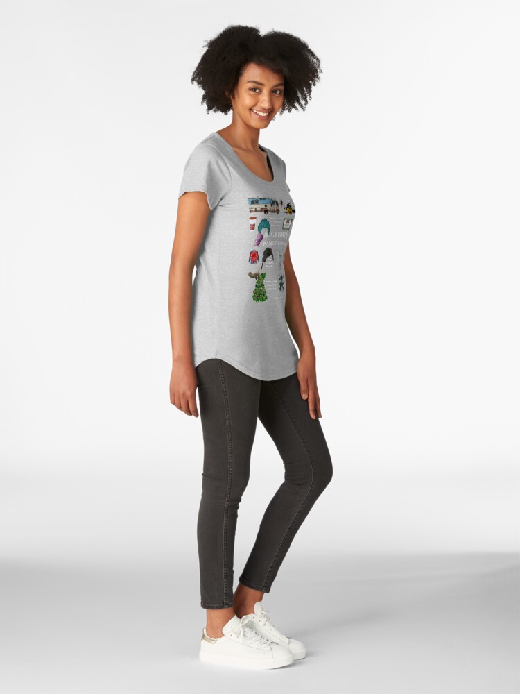 Alternate view of Christmas Vacation Collage Premium Scoop T-Shirt