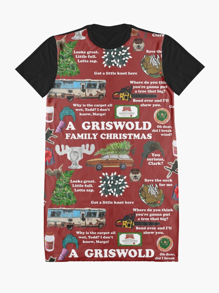 Alternate view of Christmas Vacation Collage Graphic T-Shirt Dress