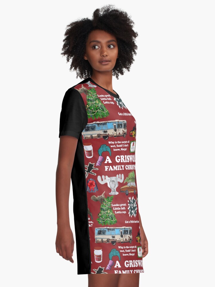 Alternate view of Christmas Vacation Collage Graphic T-Shirt Dress